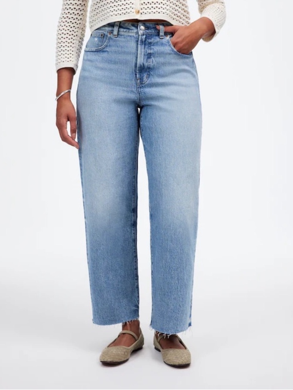 Madewell The Perfect Vintage Wide-Leg Crop Jean Size 23